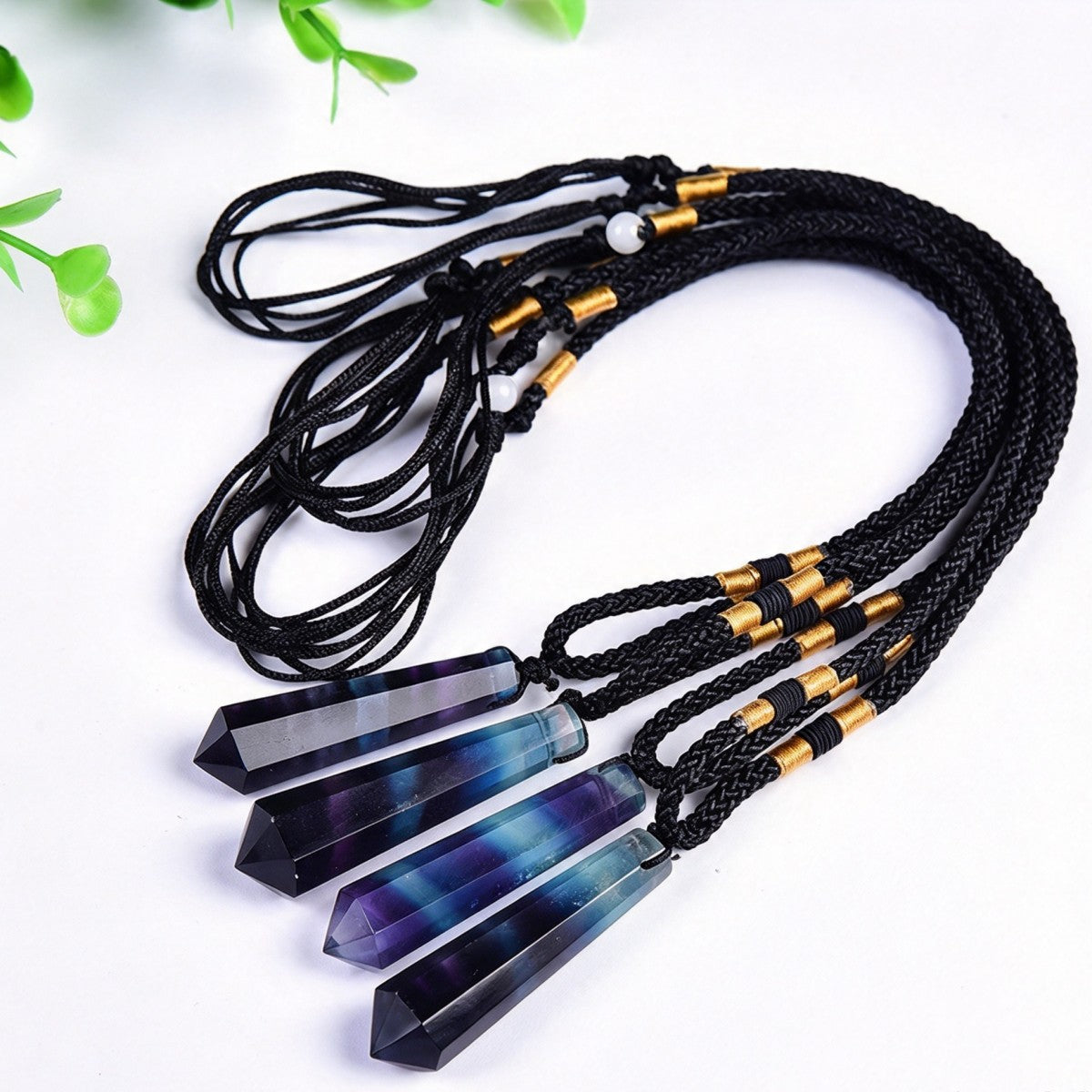 Rainbow Fluorite Pendant Necklace