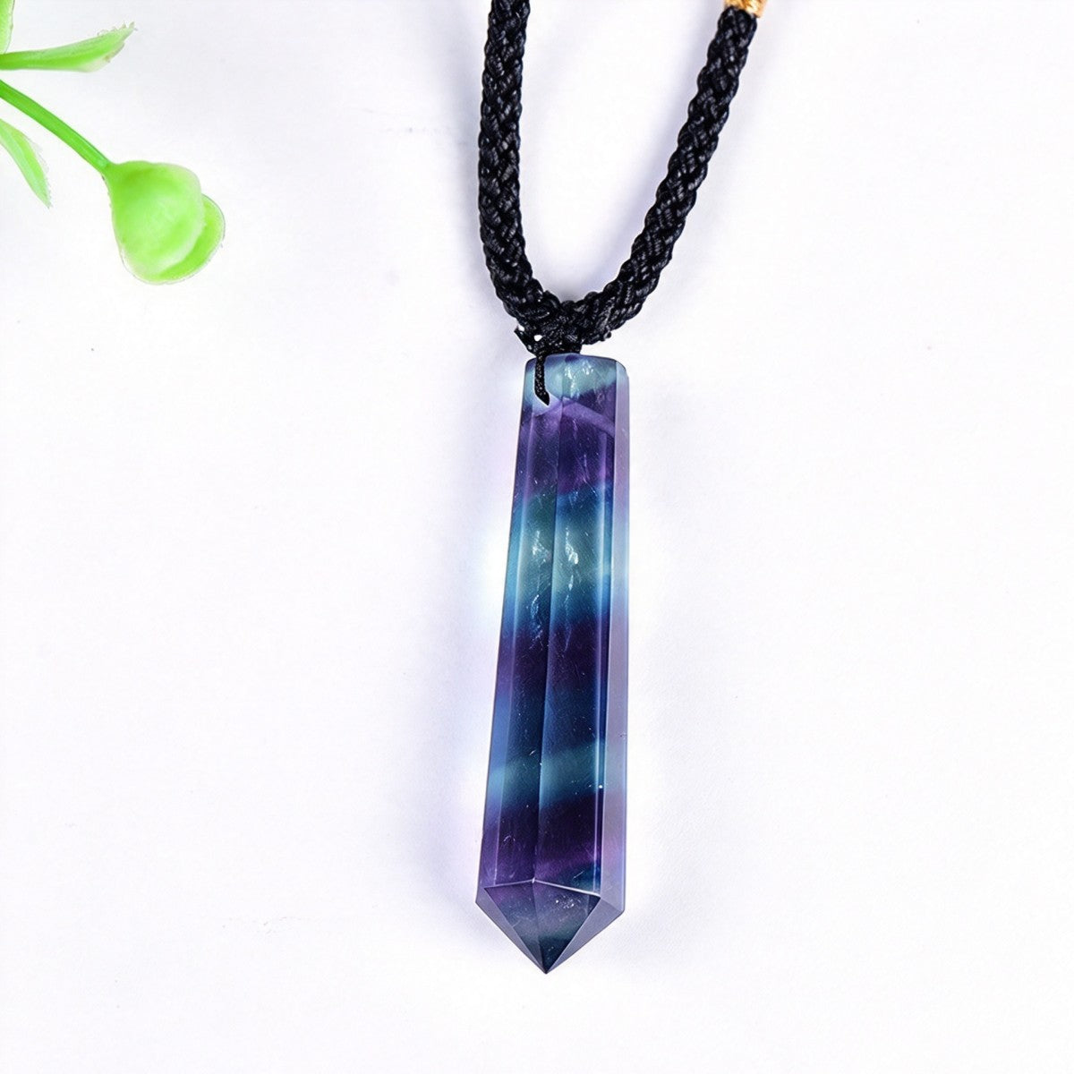 Rainbow Fluorite Pendant Necklace