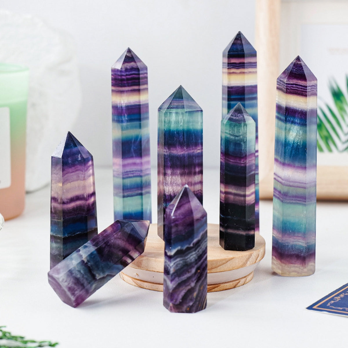 Rainbow Fluorite Towers 1.97"