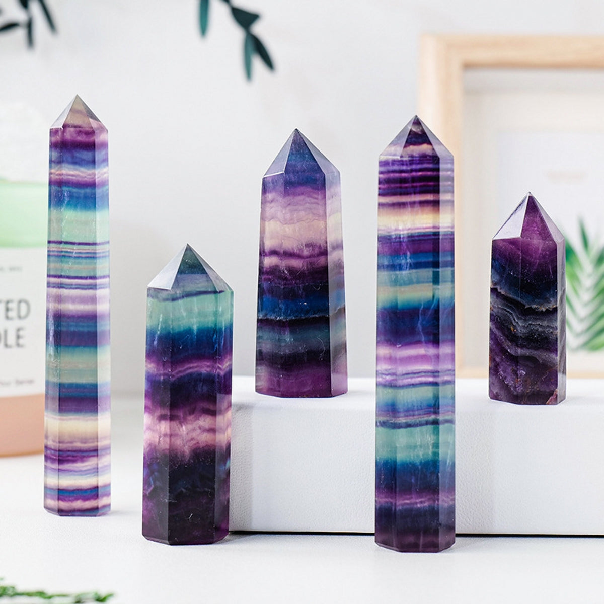 Rainbow Fluorite Towers 1.97"