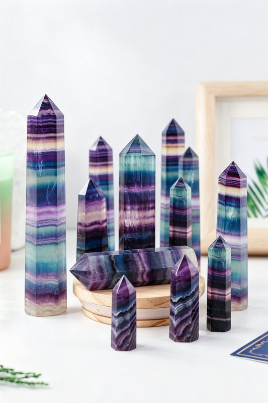 Rainbow Fluorite Towers 1.97"