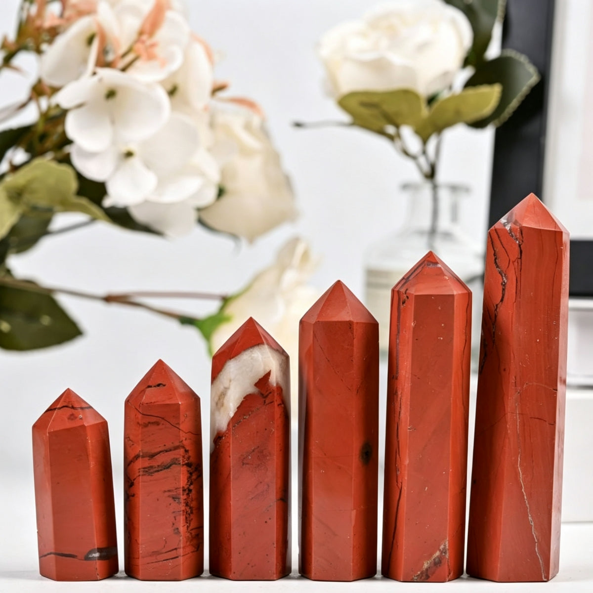 Red Jasper Crystal Towers Tall 1.57"-3.94"