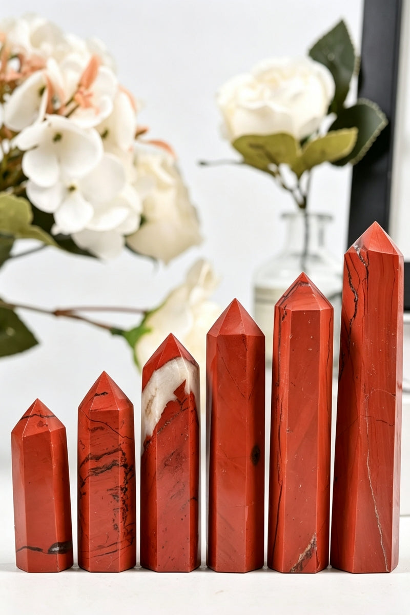 Red Jasper Crystal Towers Tall 1.57"-3.94"