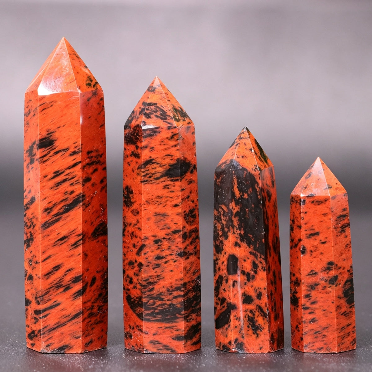Red Obsidian Crystal Towers Tall 1.57"-3.94"