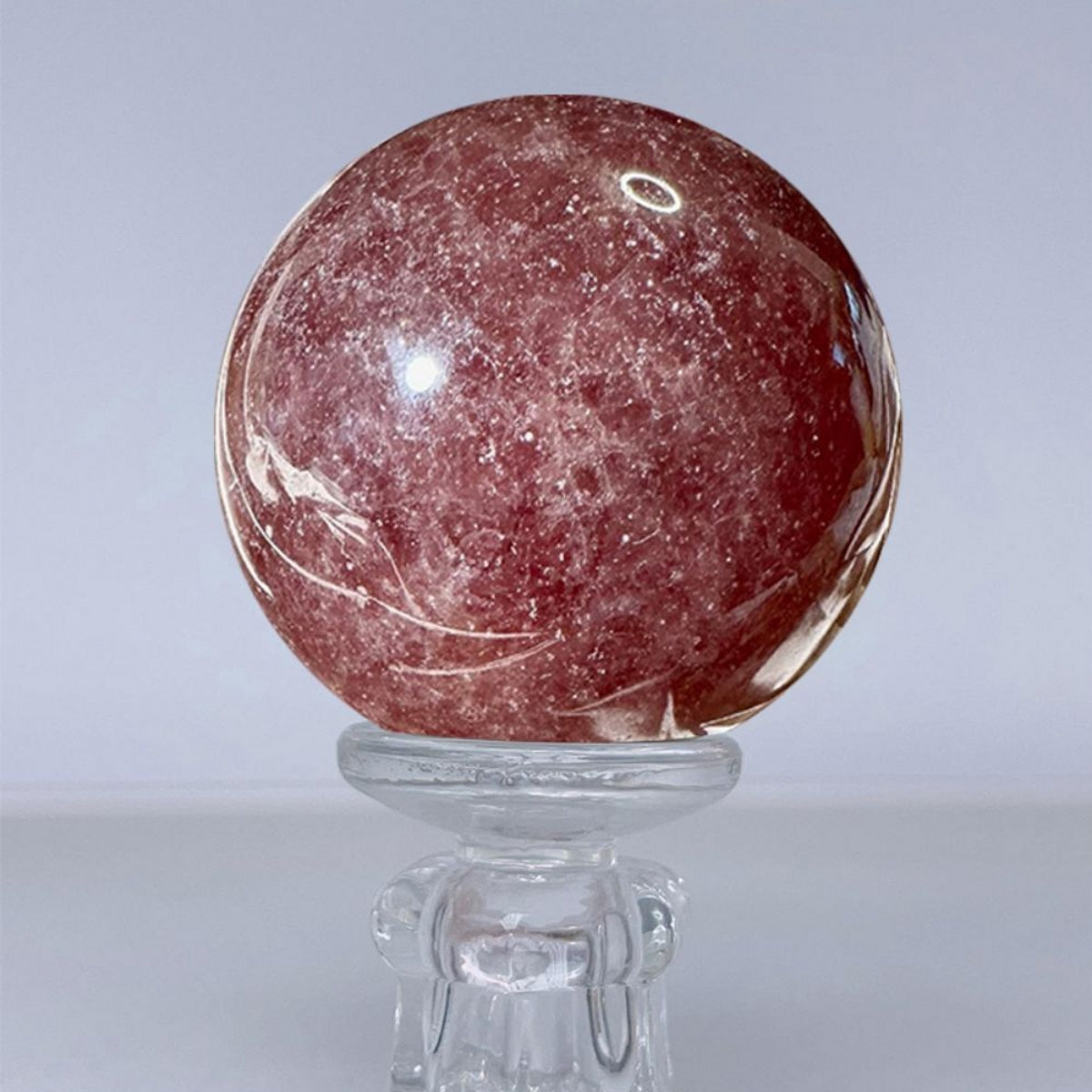 Red Strawberry Sphere Crystal Balls 1.97"
