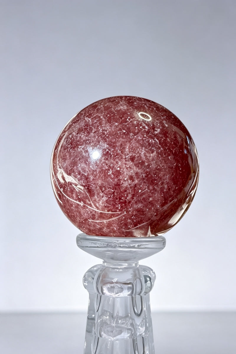 Red Strawberry Sphere Crystal Balls 1.97"