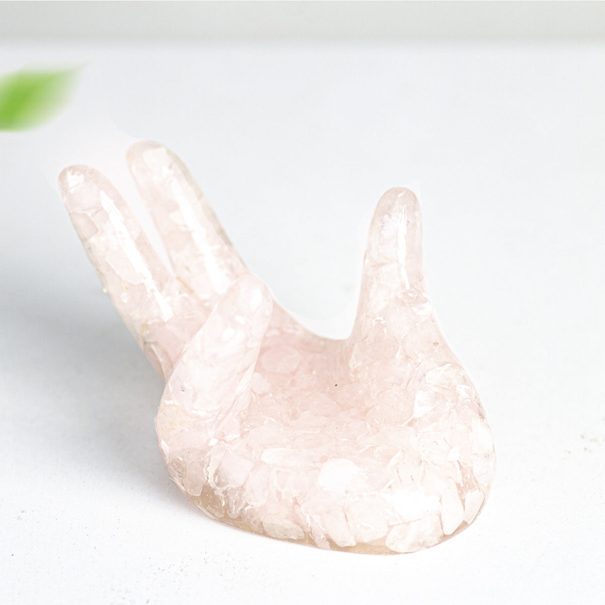 Resin Filled Crystal Thumb Base Ornament Sphere Holders