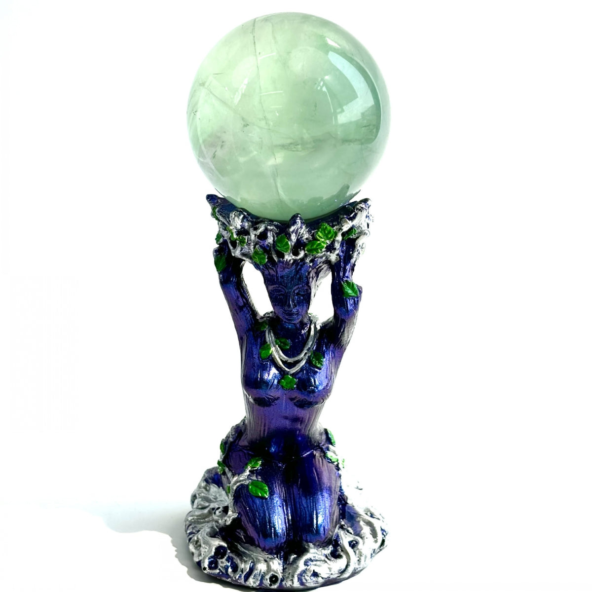 Resin Mother Earth Stand Sphere Holders