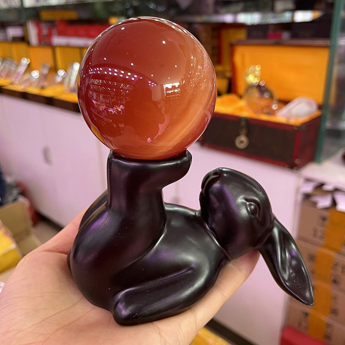 Resin Rabbit Base Stand Sphere Holders