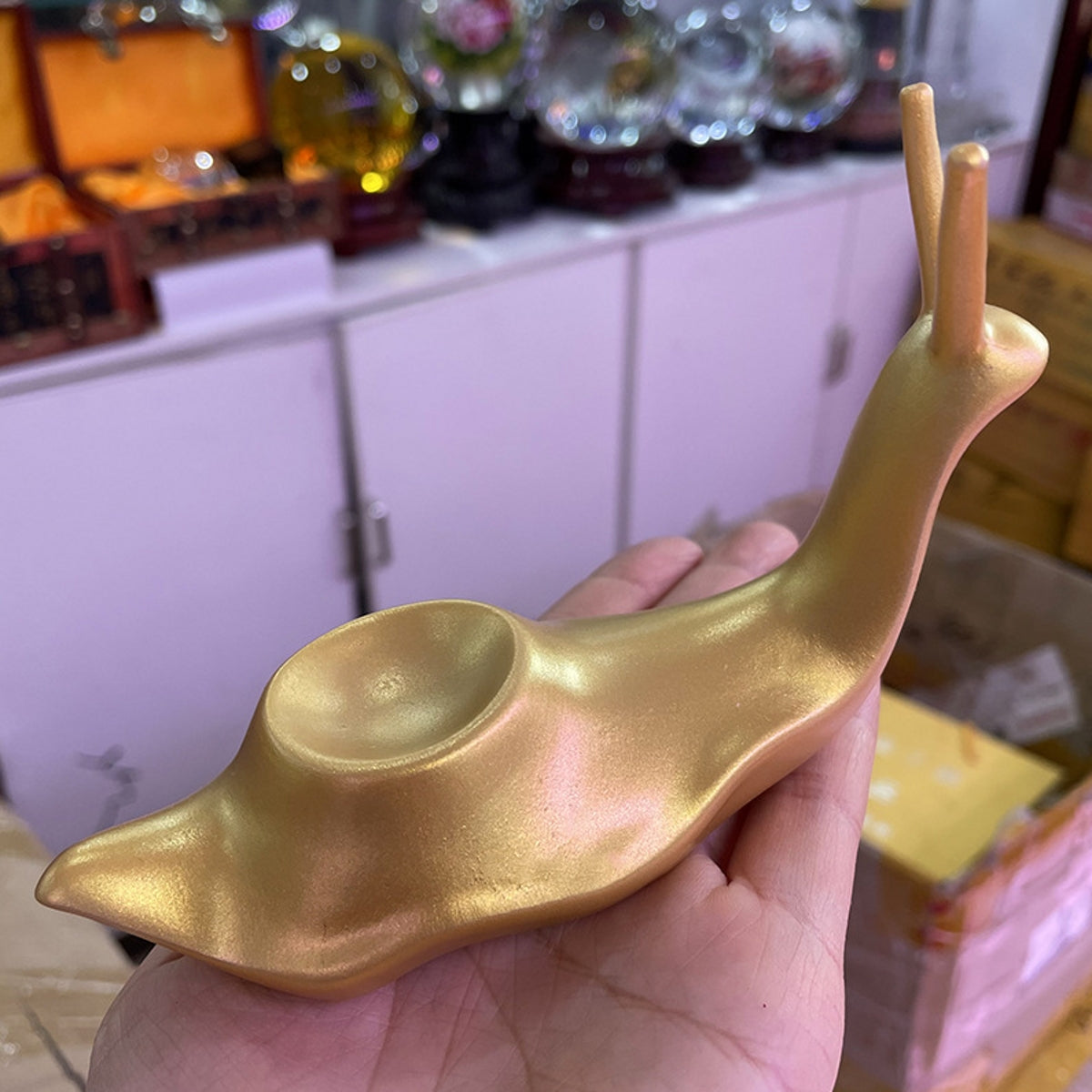 Resin Snail Base Stand Sphere Holders