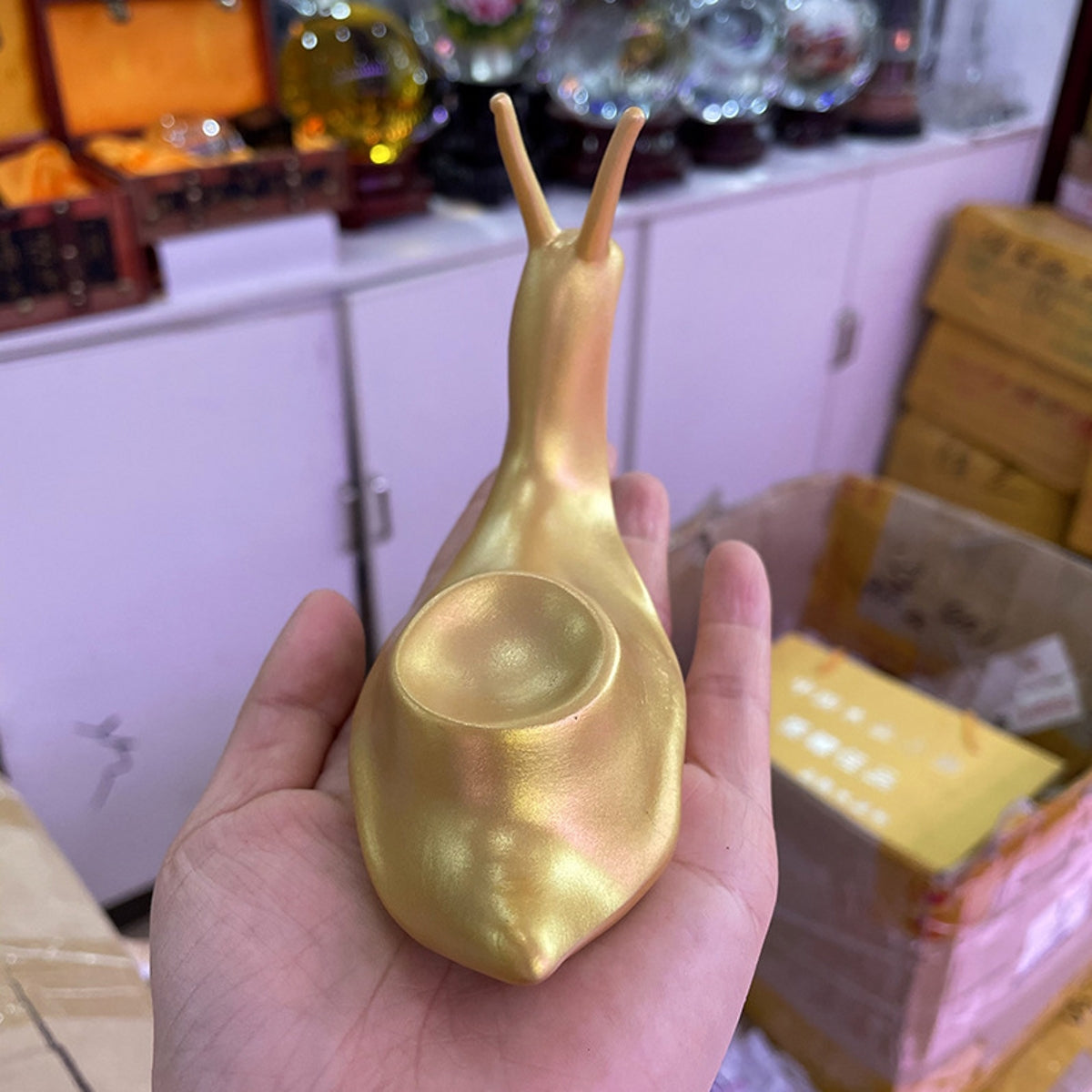 Resin Snail Base Stand Sphere Holders
