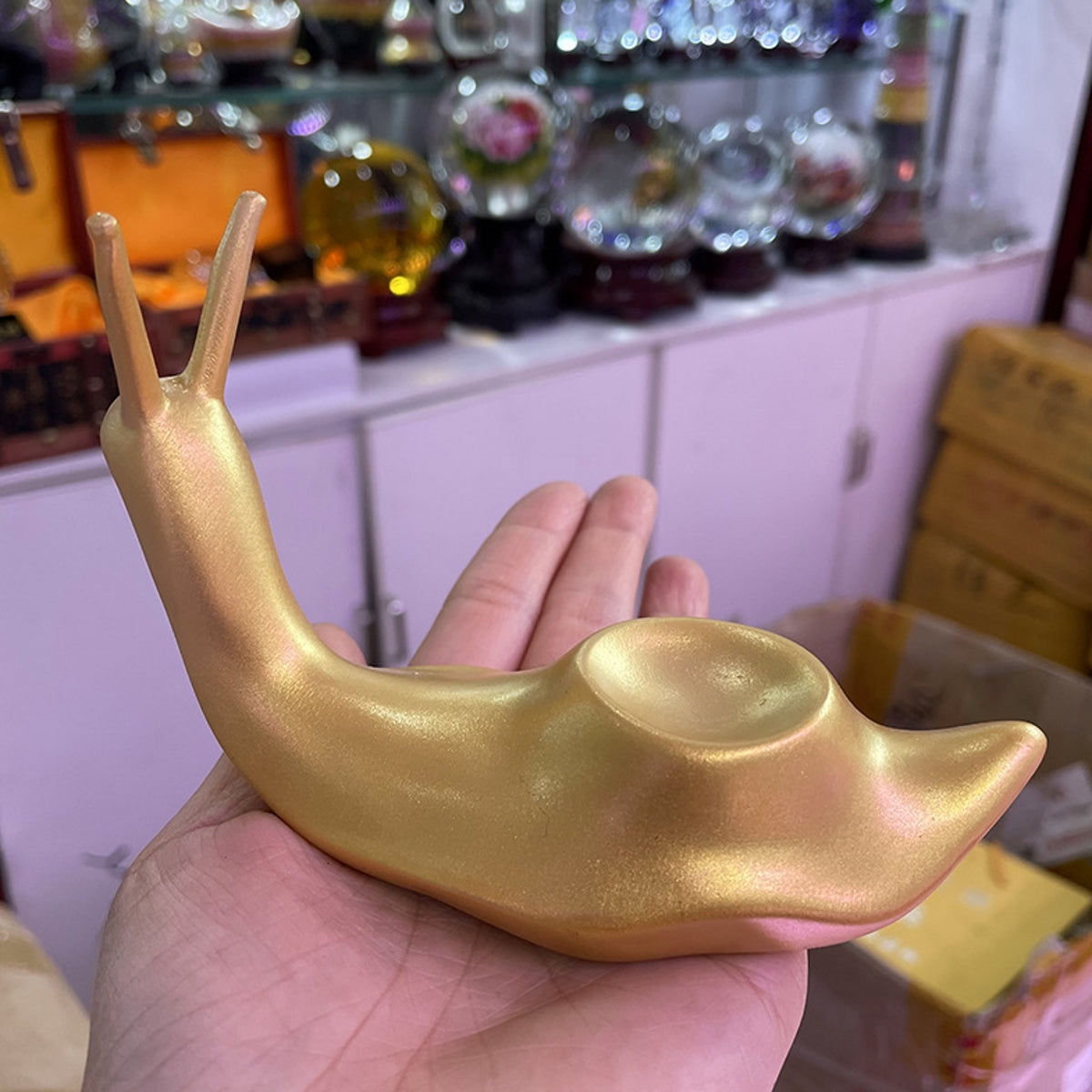 Resin Snail Base Stand Sphere Holders