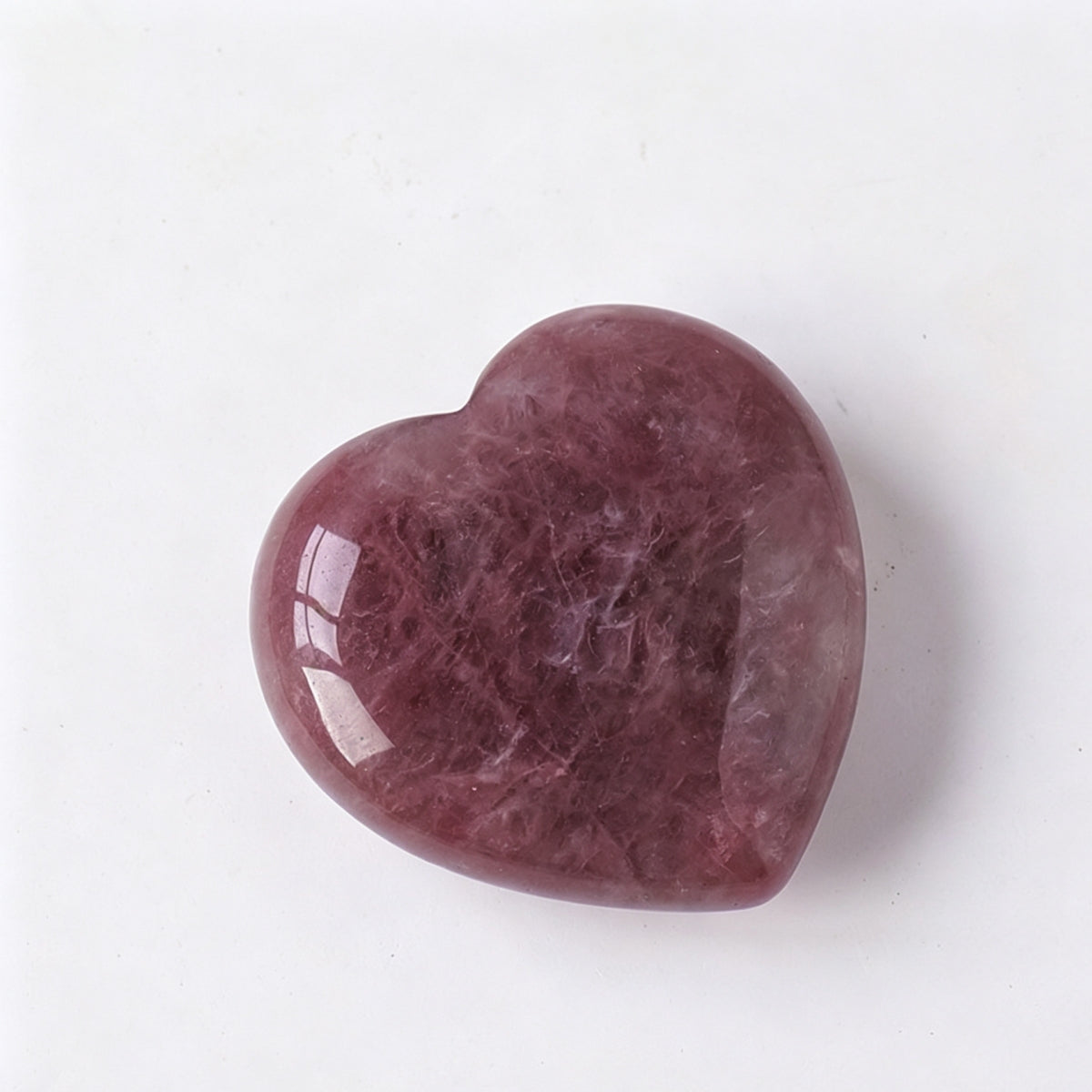 Rhodonite Lapis Red Strawberry Crystal Hearts Plam Stone 1.18"