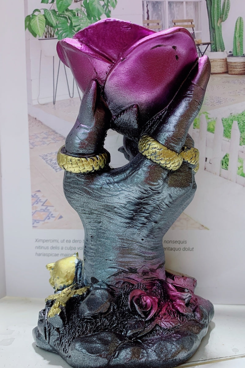 Rose Hand Sphere Holders Cluster Bases