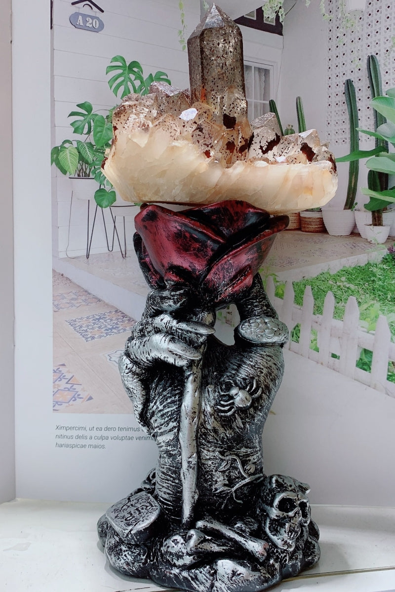 Rose Hand Sphere Holders Cluster Bases