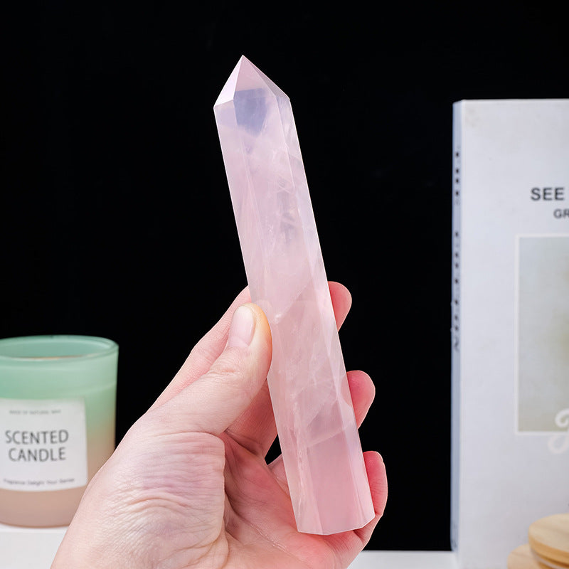 Rose Quartz Crystal Towers 5.9" Tall