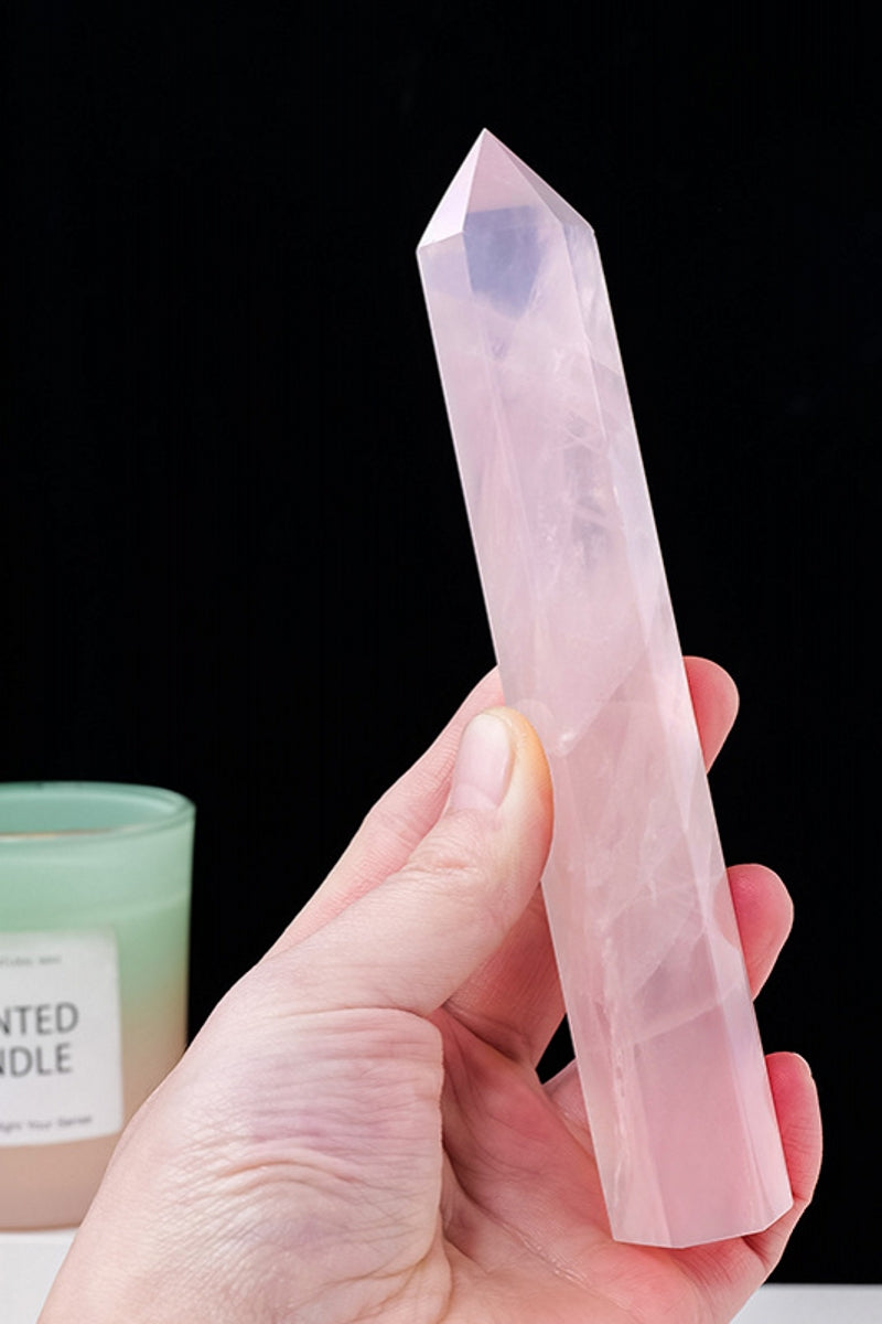 Rose Quartz Crystal Towers 5.9" Tall