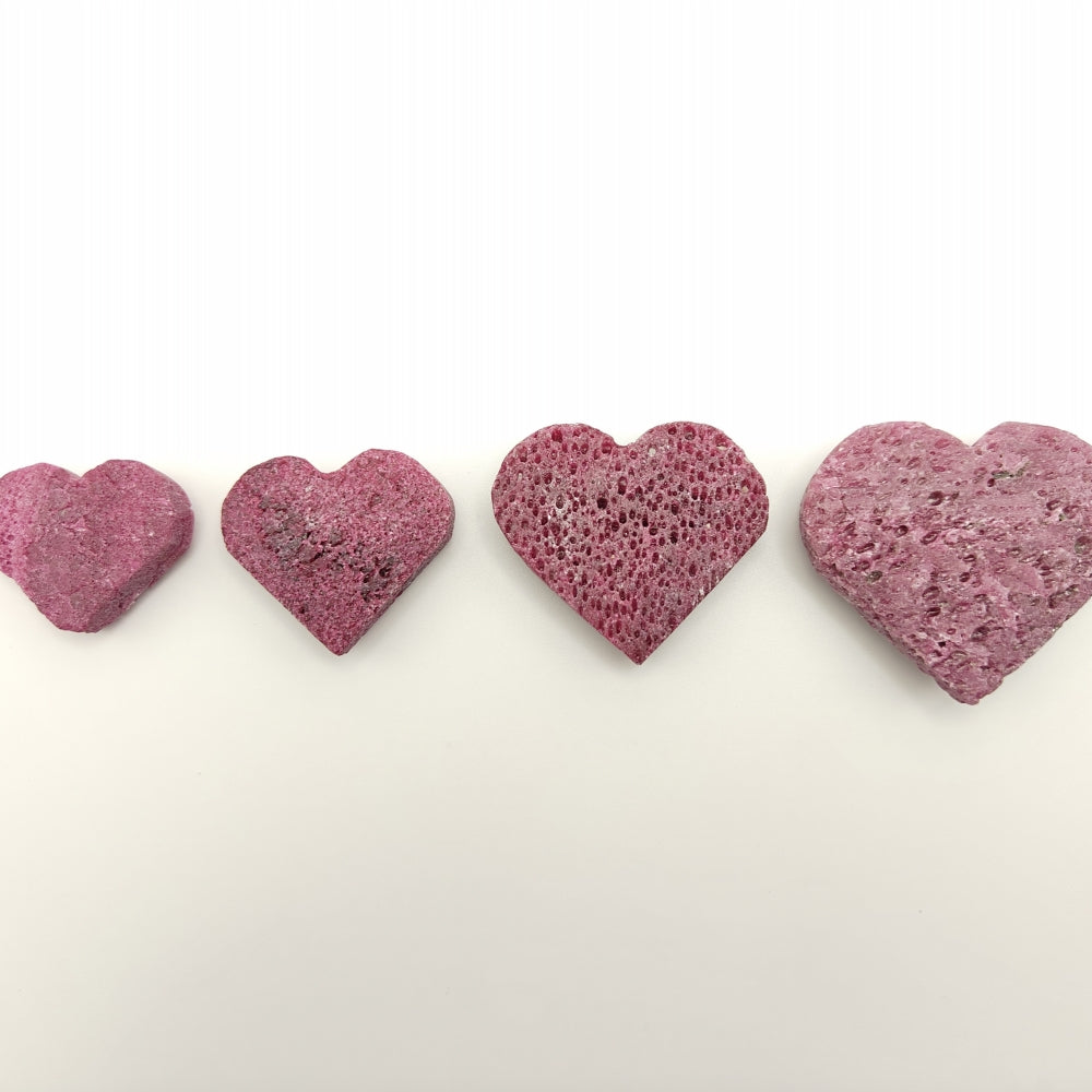 Ruby Crystal Heart Shaped Carving