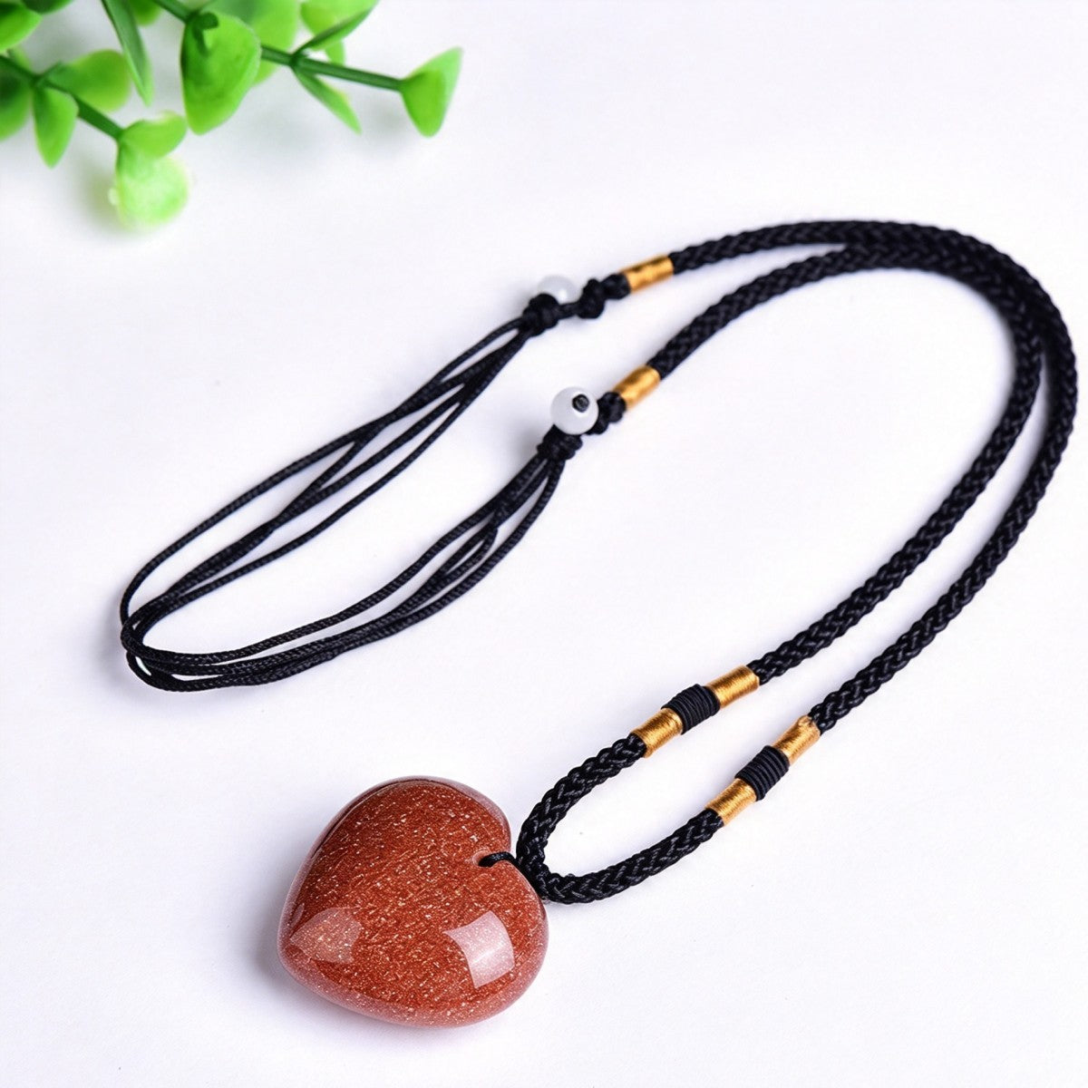 Sandstone Heart Pendant Necklace
