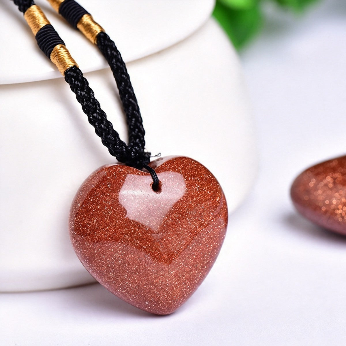 Sandstone Heart Pendant Necklace