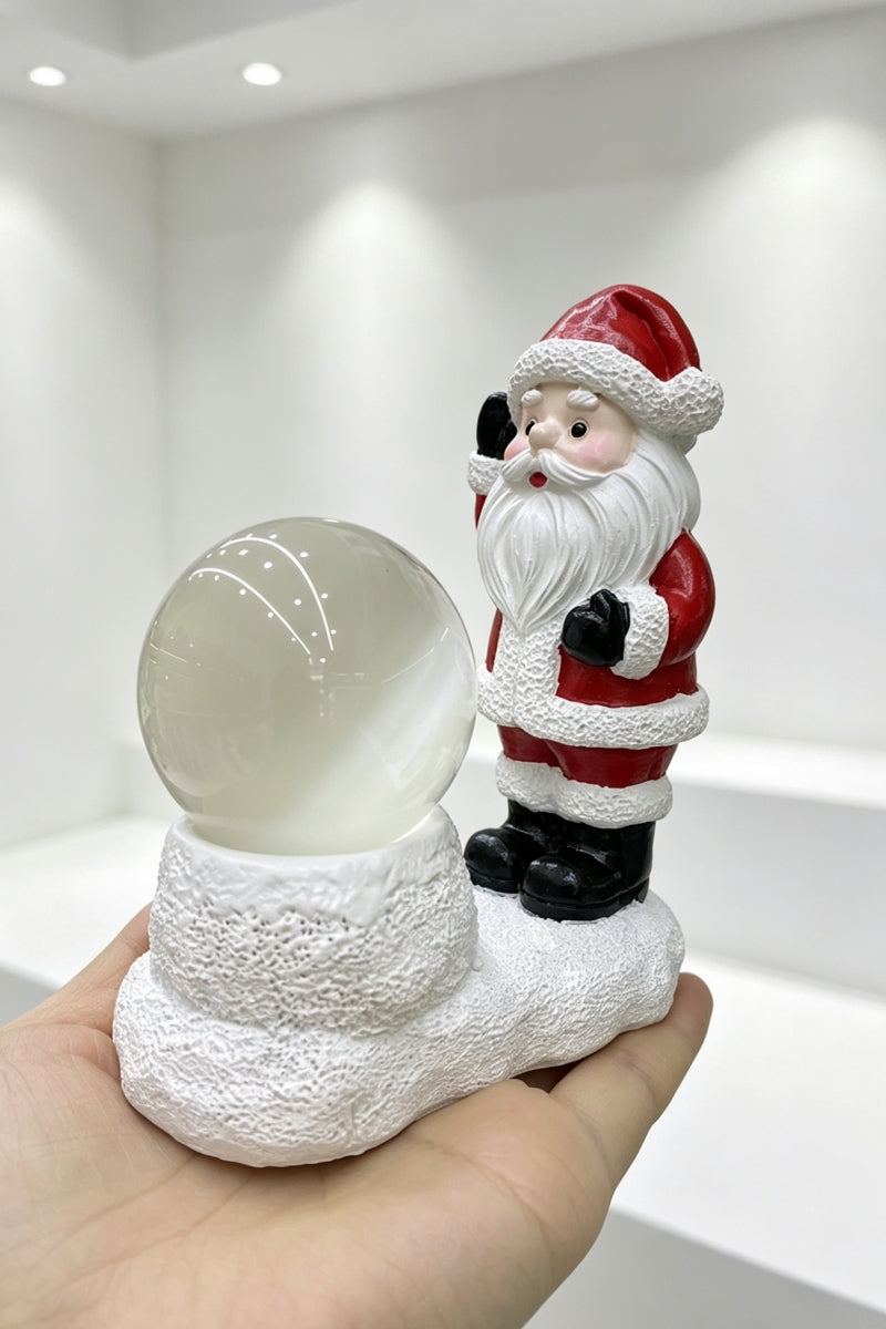 Santa Claus Resin Base Ornament Sphere Holders