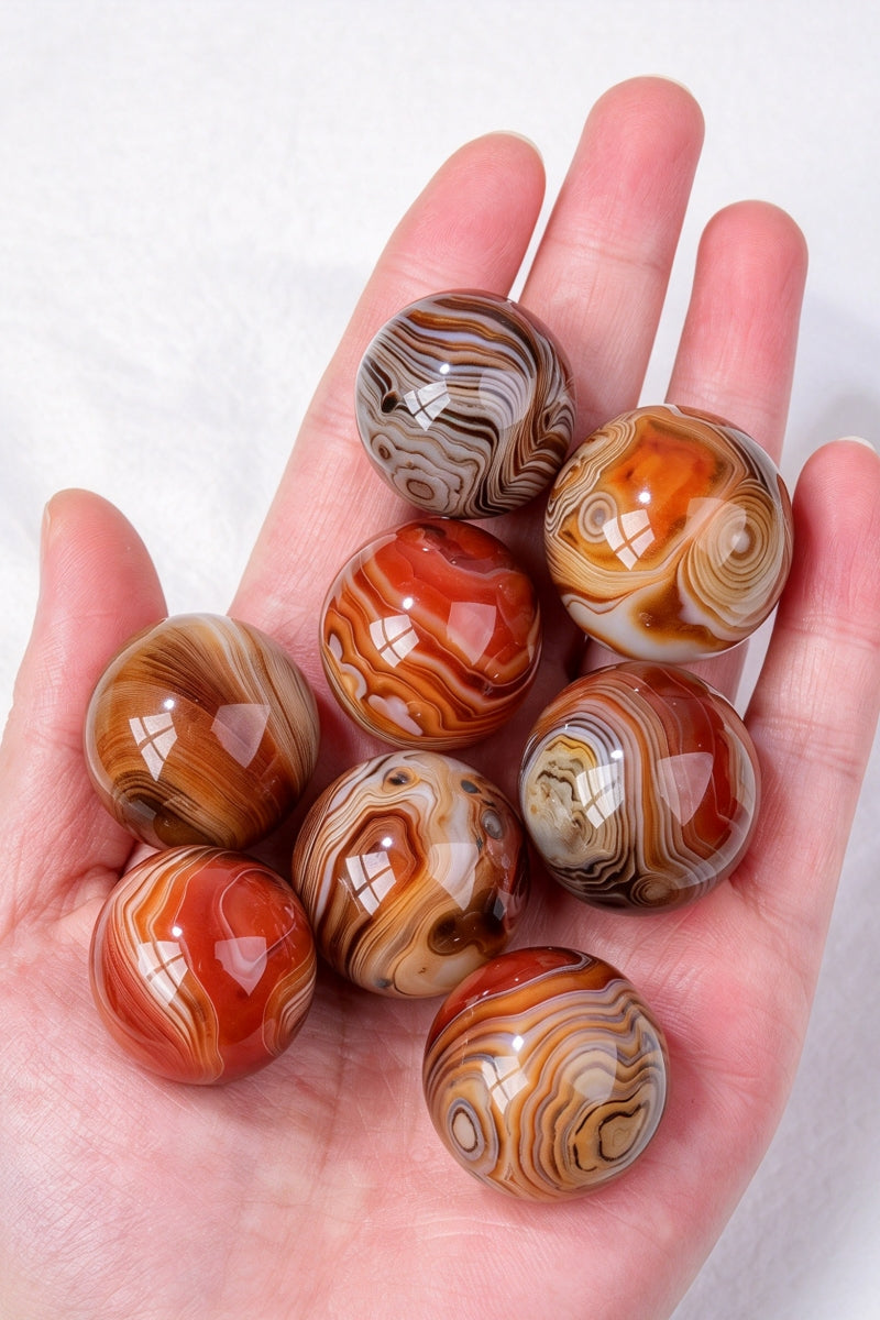 Sardonyx Crystal Spheres 0.79"-1.38"
