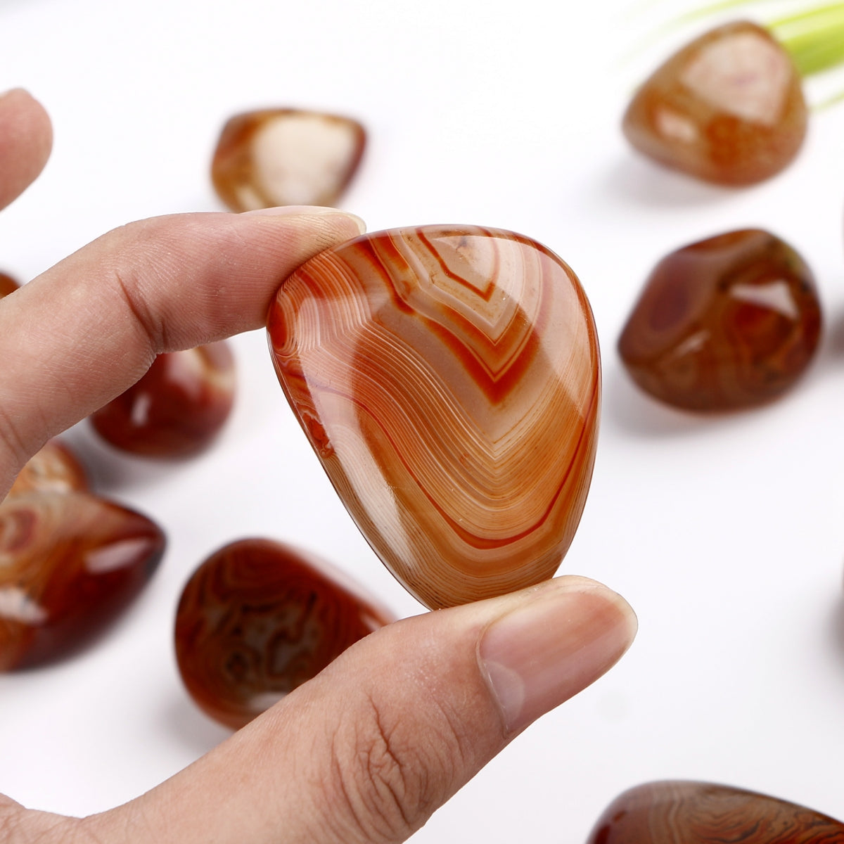 Sardonyx Palm Stones Carvings