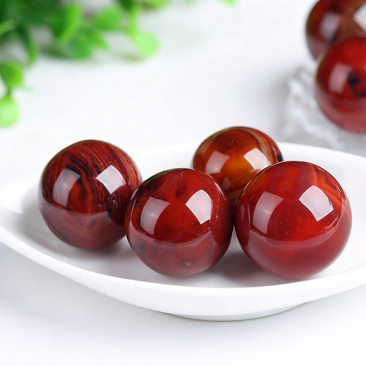 Sardonyx Small Sphere Chips Tumbles 1.18"-1.57"