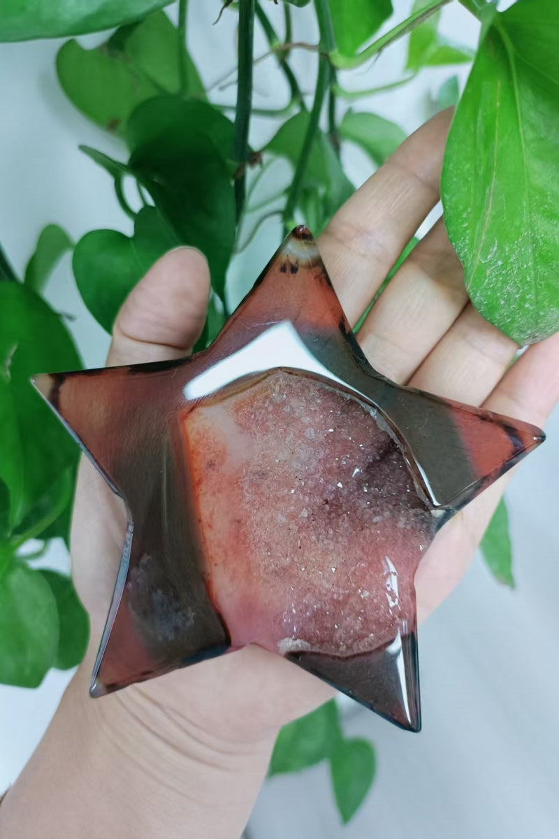 Sardonyx Star with Free Holder