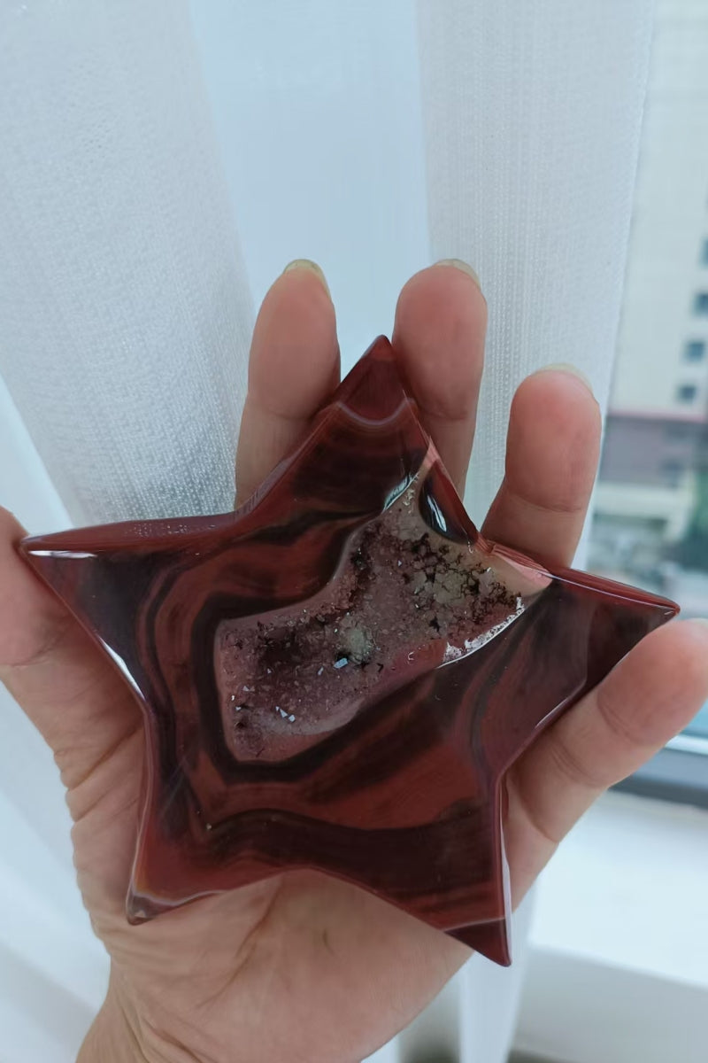Sardonyx Star with Free Holder