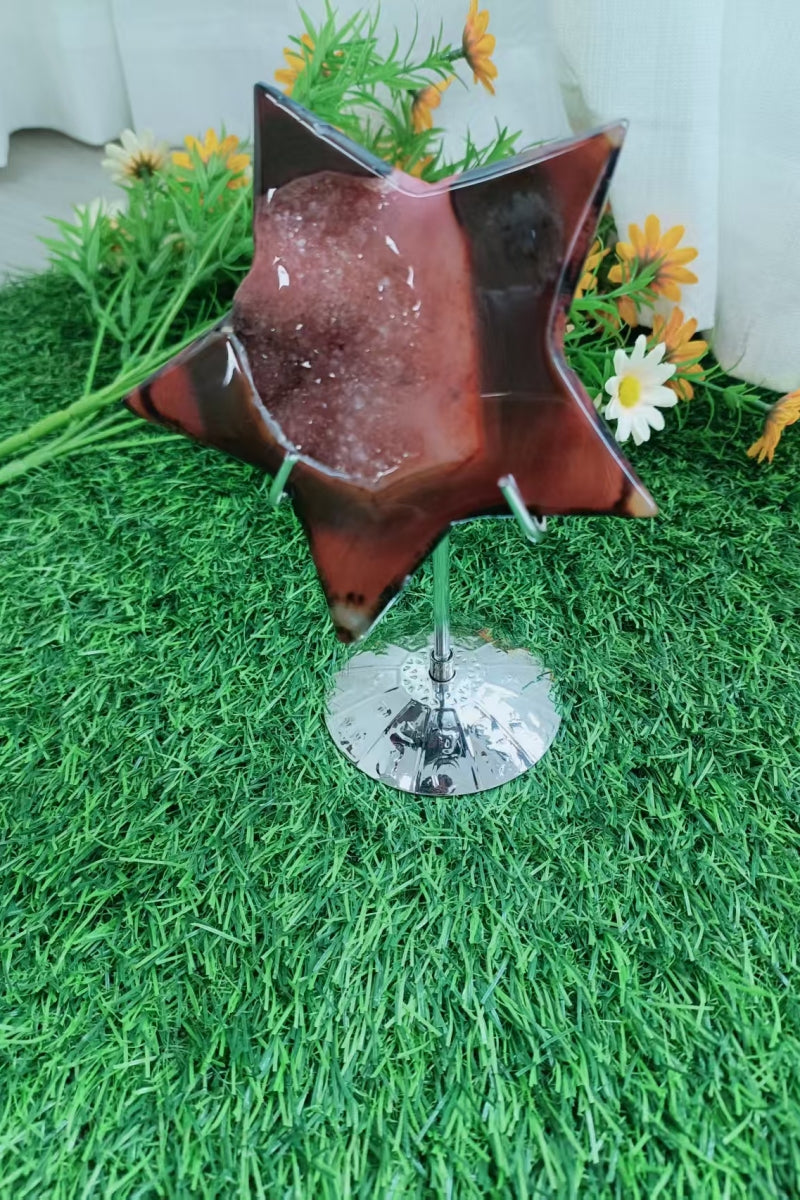 Sardonyx Star with Free Holder