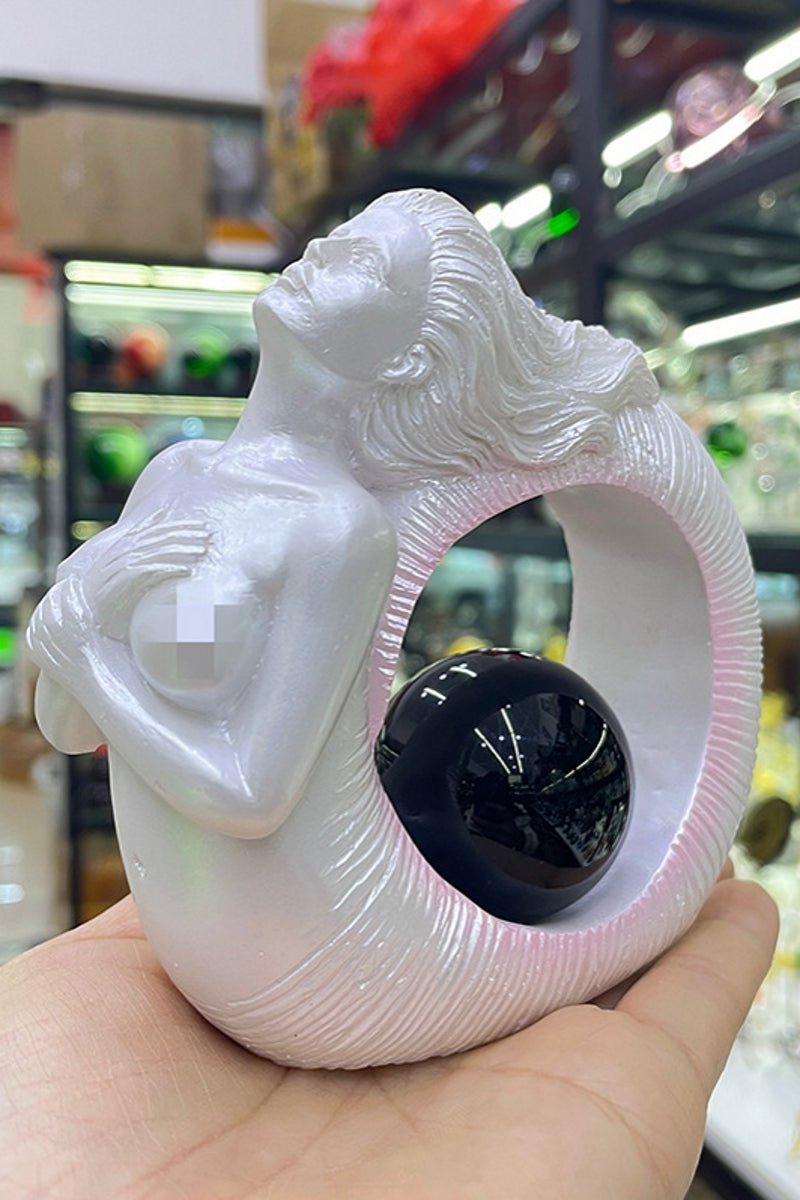 Seashell Goddess Resin Craft Stand Sphere Holders