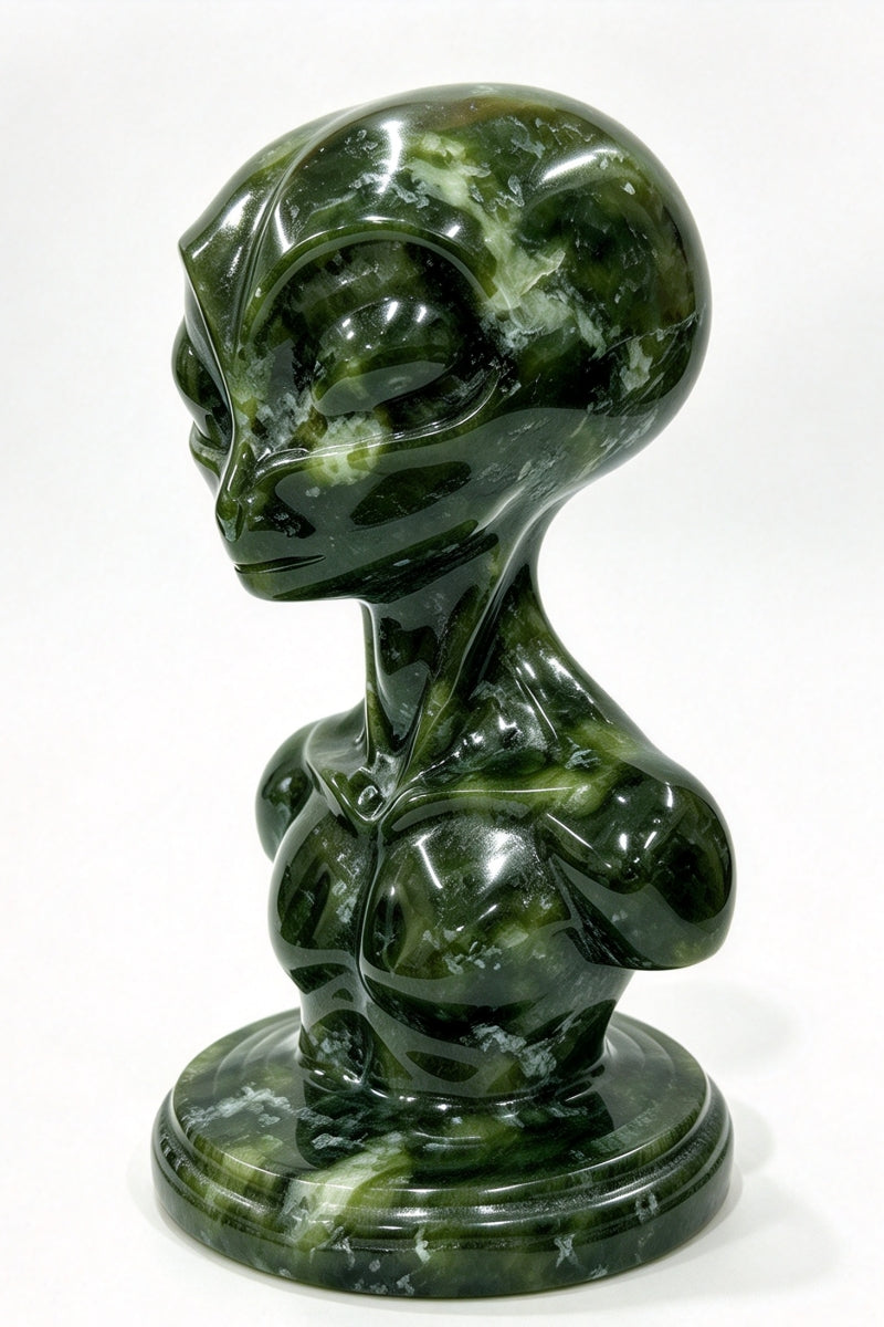 Serpentine Alien Carvings 4.72"