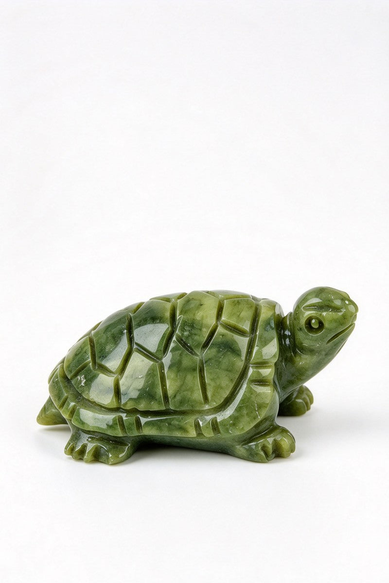 Serpentine Crystal Turtle Carvings 3.15"