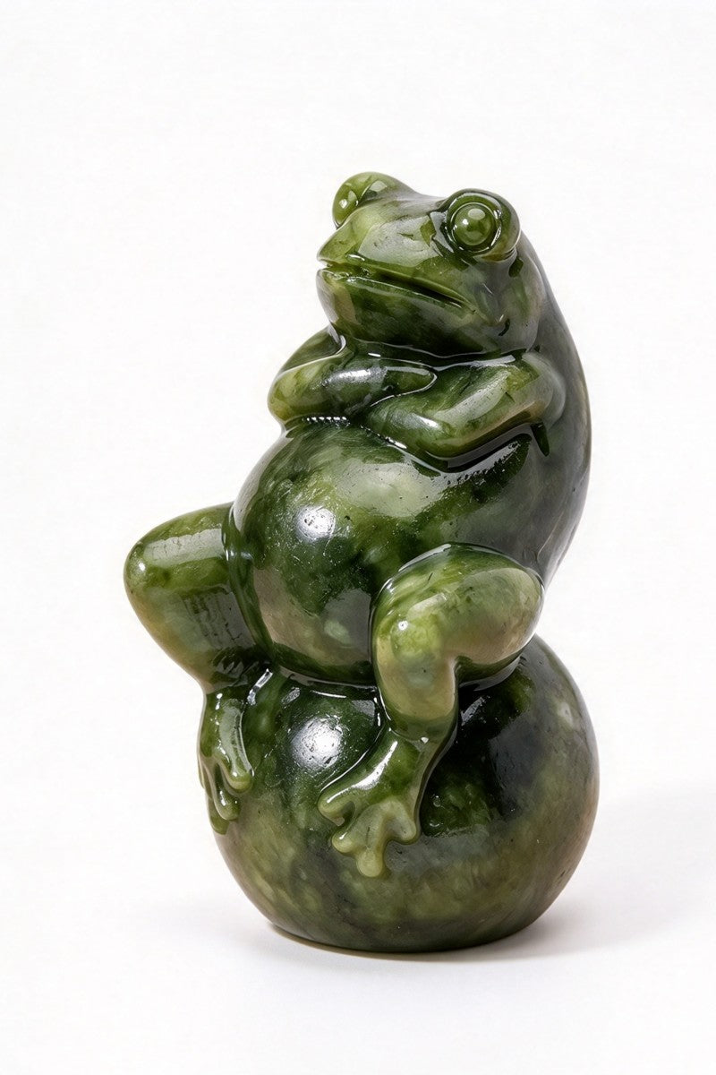 Serpentine Frog Carvings 2.56"