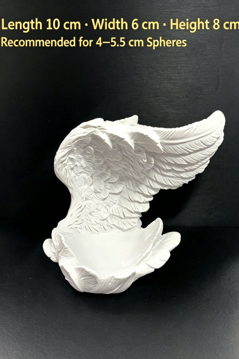 Shell Feather Resin Sphere Holders 2.36"