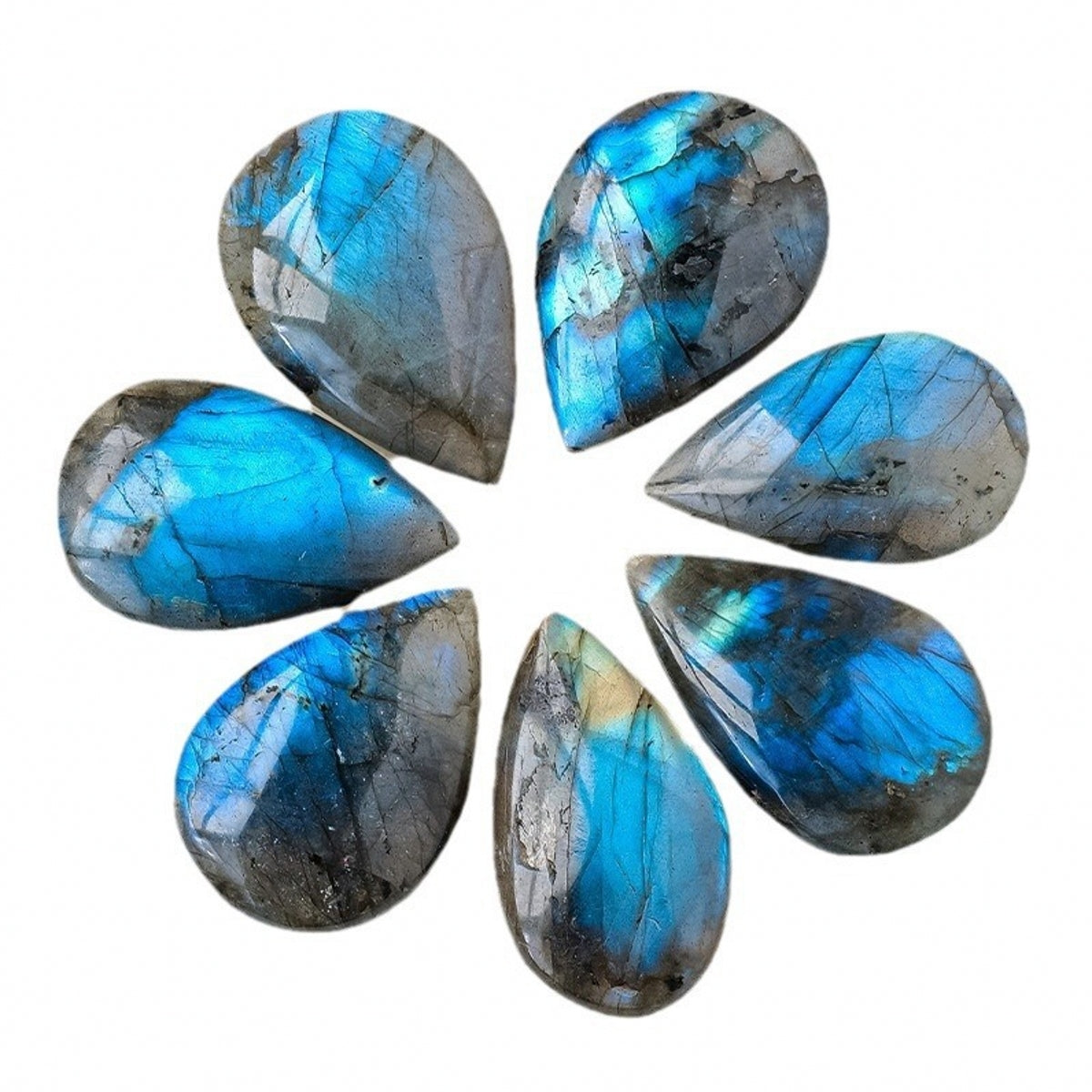 Shining Blue Flash Natural Labradorite Tear Drops