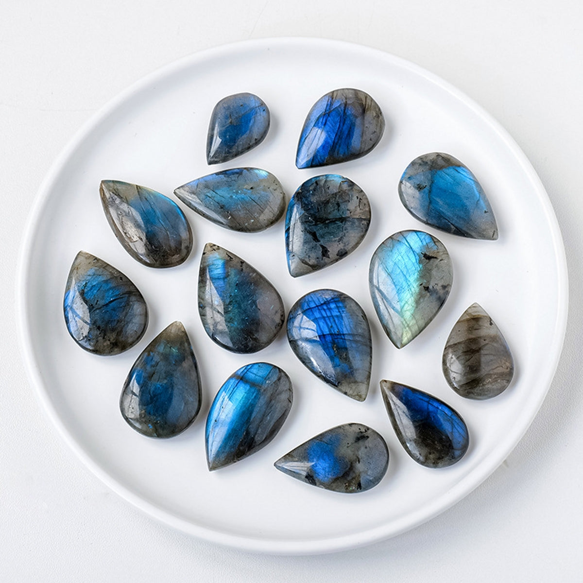 Shining Blue Flash Natural Labradorite Tear Drops