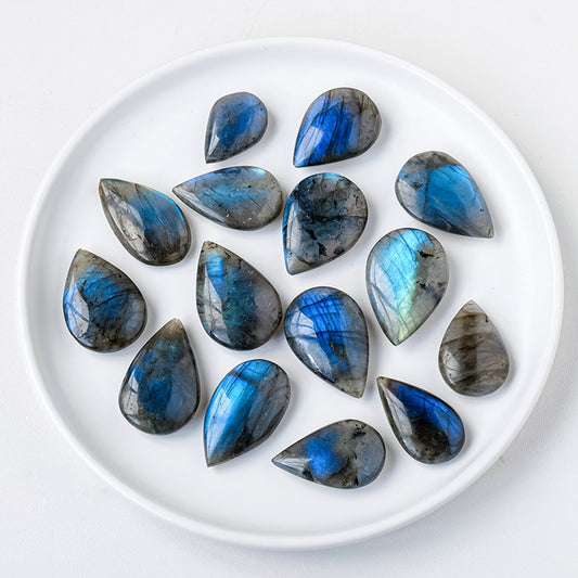Shining Blue Flash Natural Labradorite Tear Drops