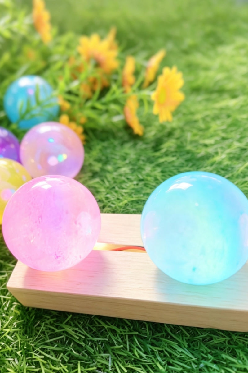 Shinny Aura Calcite Sphere 7 pieces