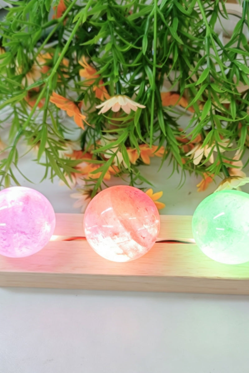 Shinny Aura Calcite Sphere 7 pieces