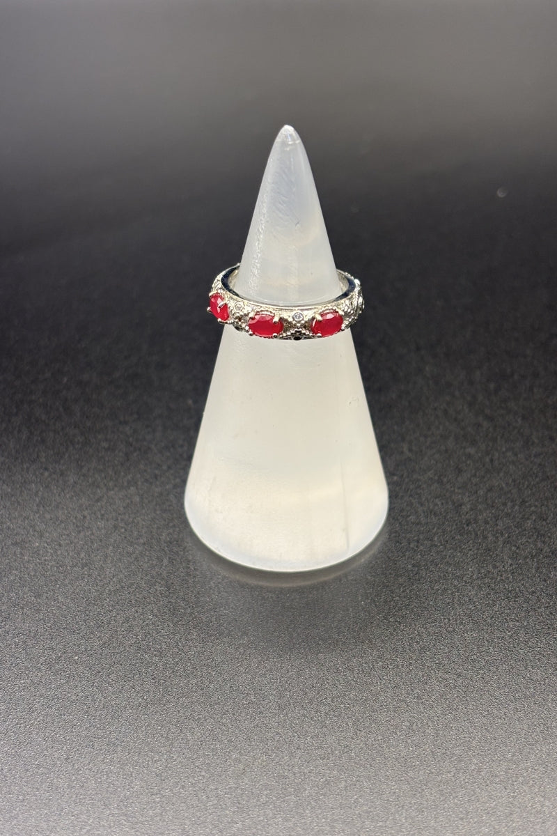 Shiny White Selenite Crystal Ring Holders