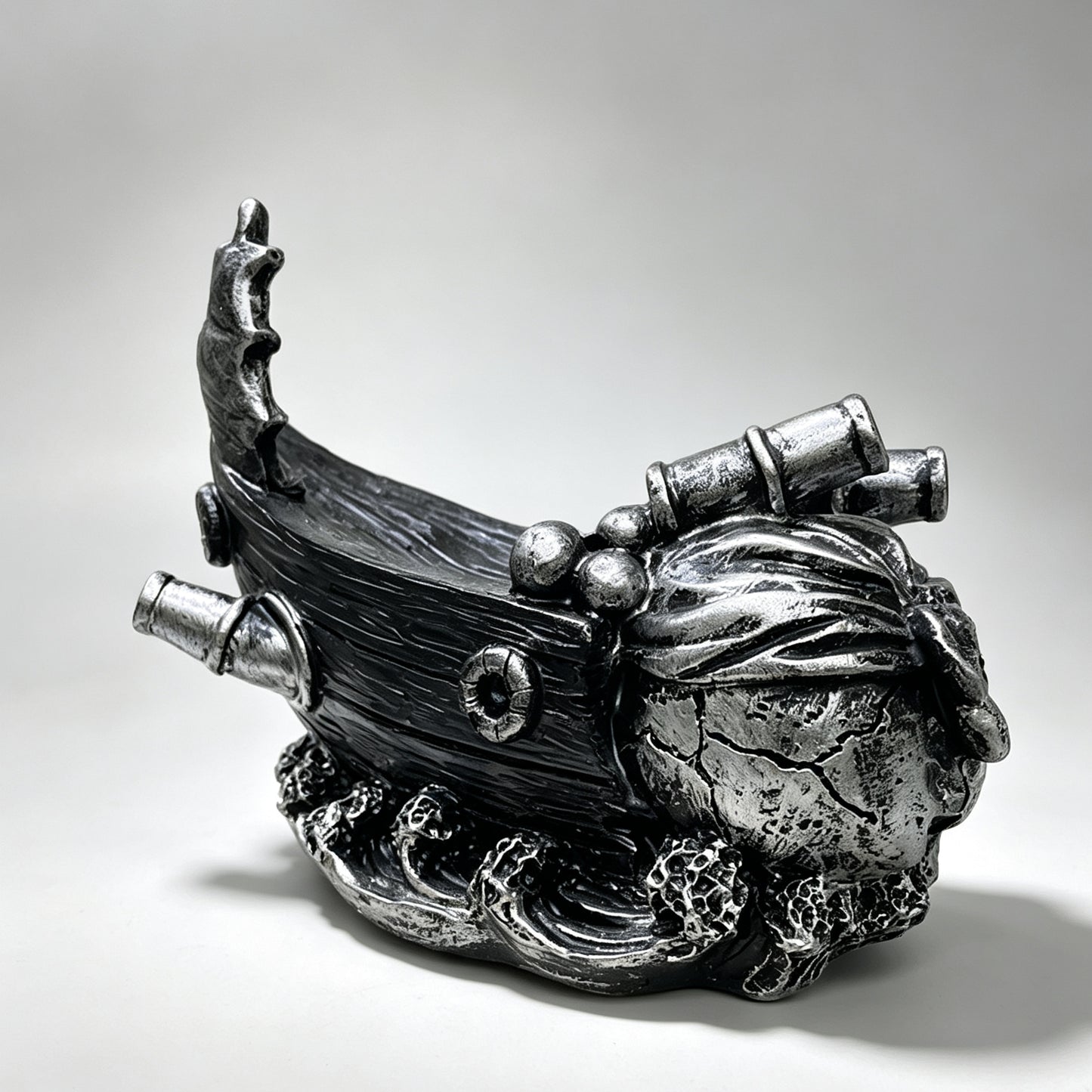 Skull Headed Pirate Ship Stand Sphere Holders