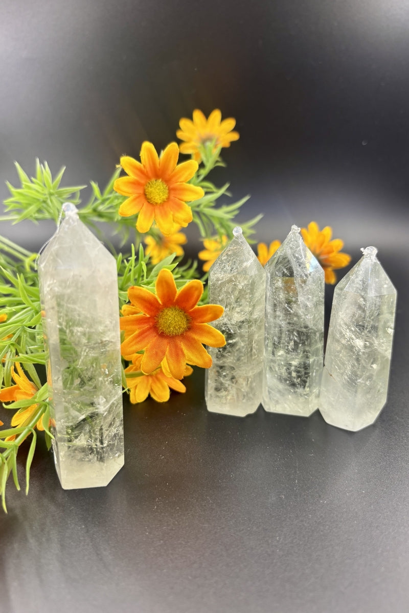 Small Green Quartz Towers 3.15" Tall