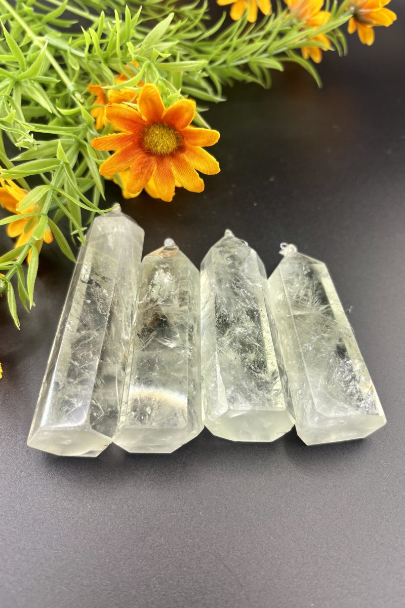 Small Green Quartz Towers 3.15" Tall