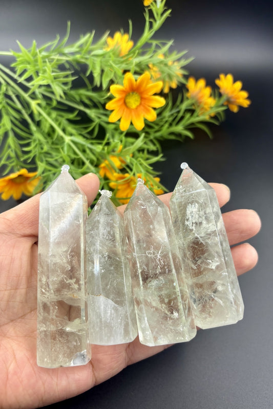 Small Green Quartz Towers 3.15" Tall