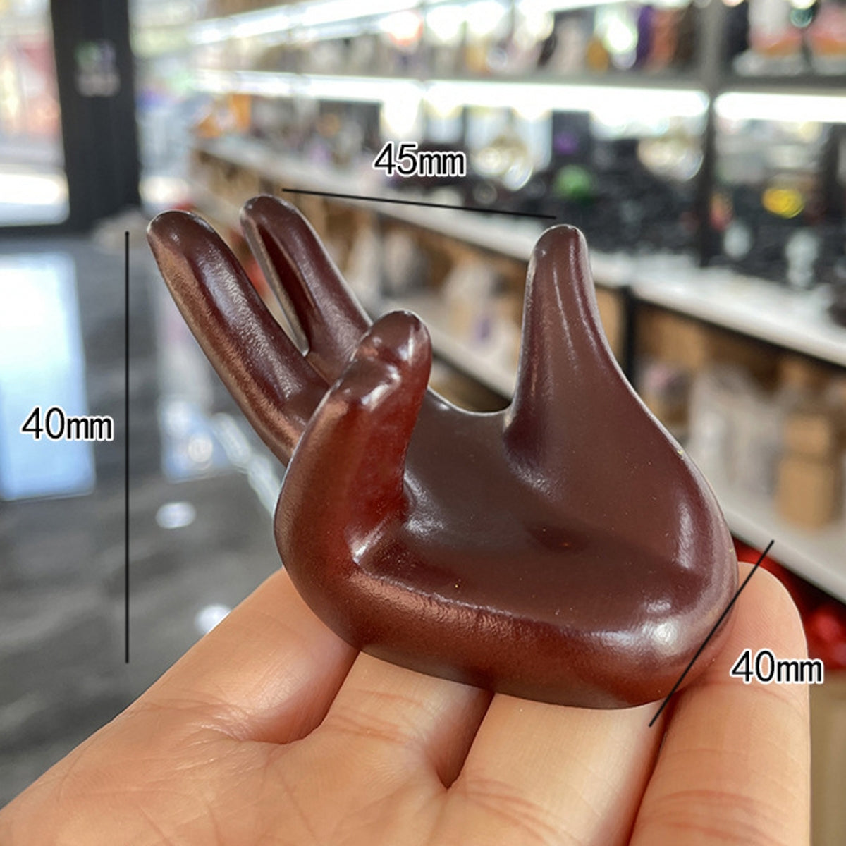 Small hand single-hand resin craft Stand Sphere Holders