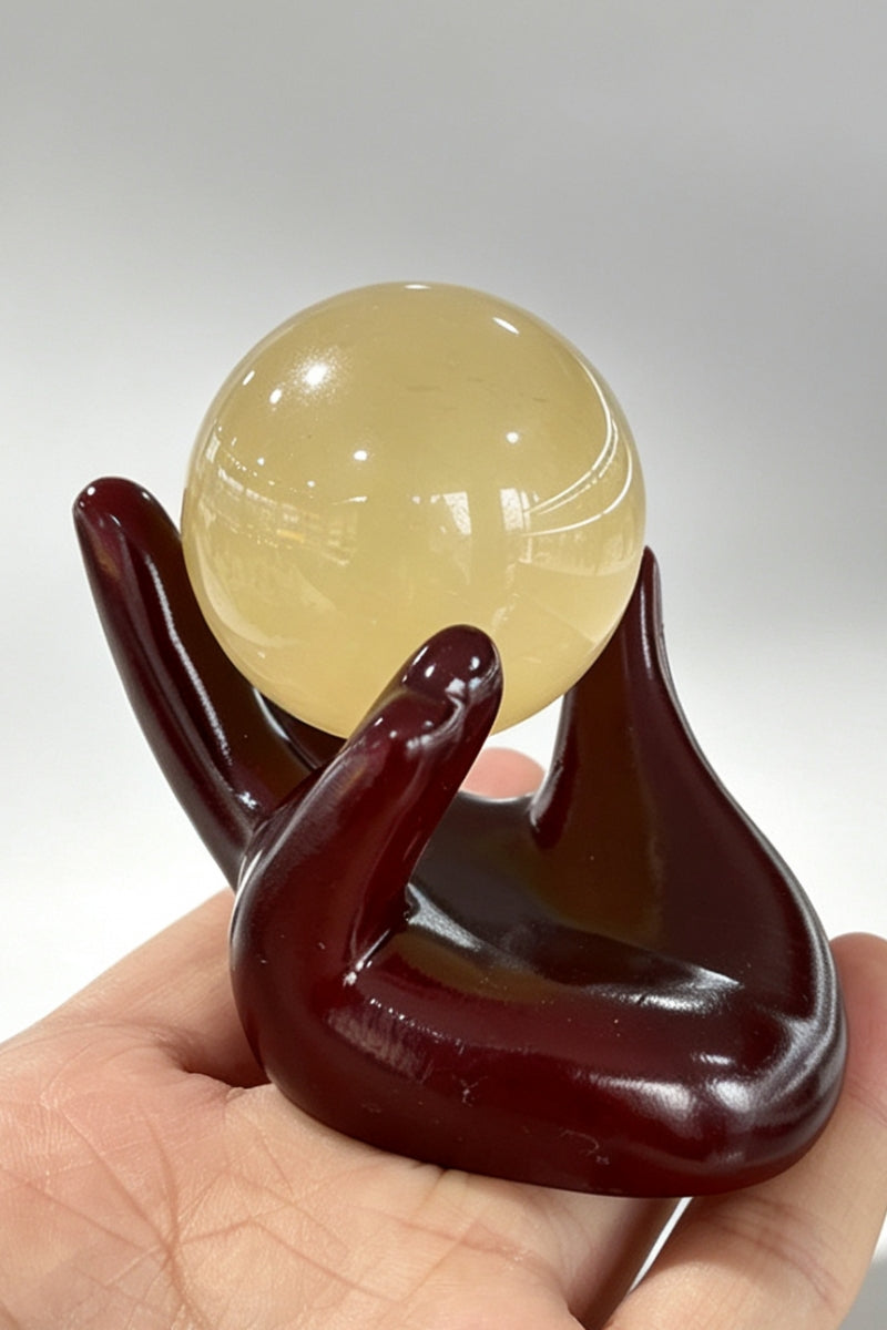 Small hand single-hand resin craft Stand Sphere Holders