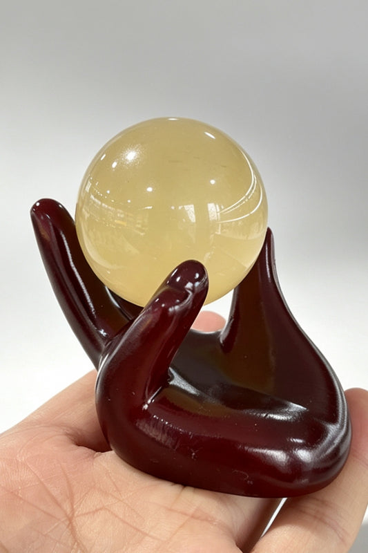 Small hand single-hand resin craft Stand Sphere Holders