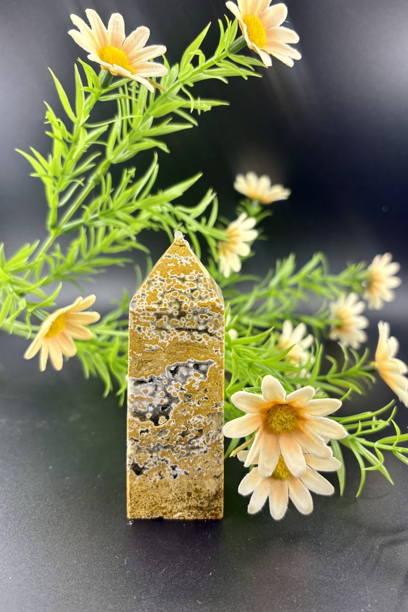 Small Ocean Jasper Towers 3.54" Tall